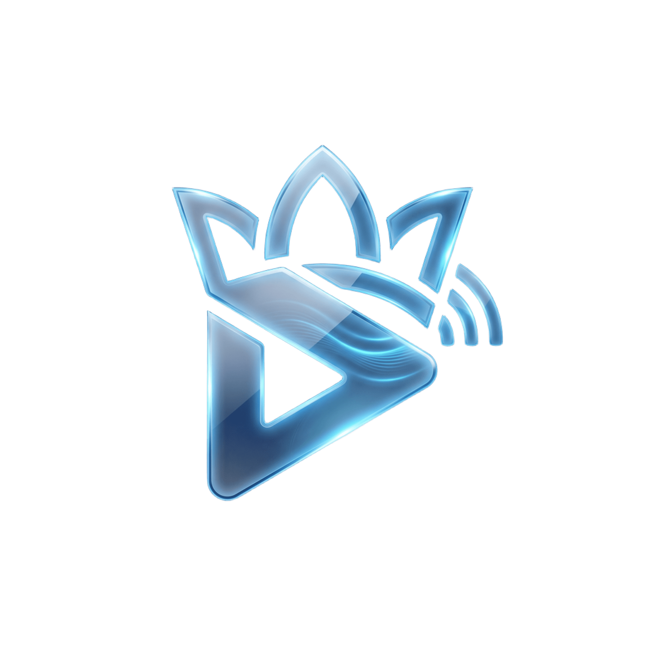 Rey Player logo (play icon with waves)