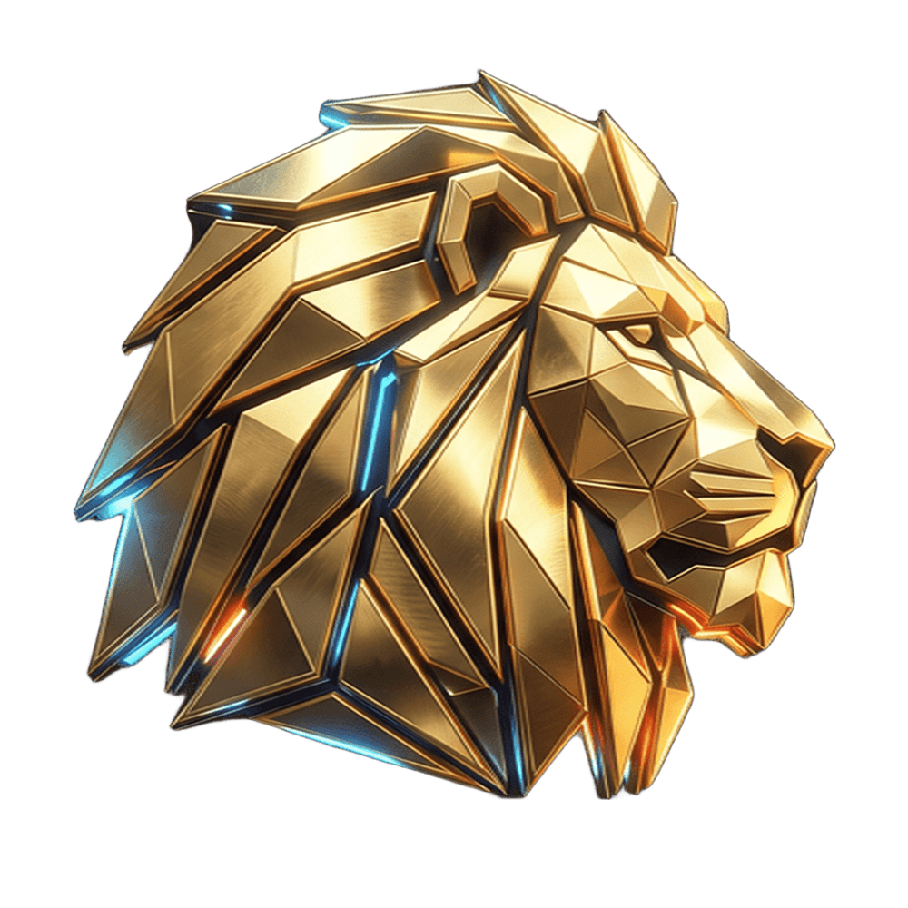 Telegorda User App logo (metallic lion)